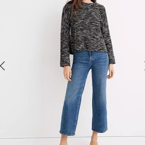 Madewell Button-Shoulder Wide-Sleeve Sweater Size M - Picture 3 of 15